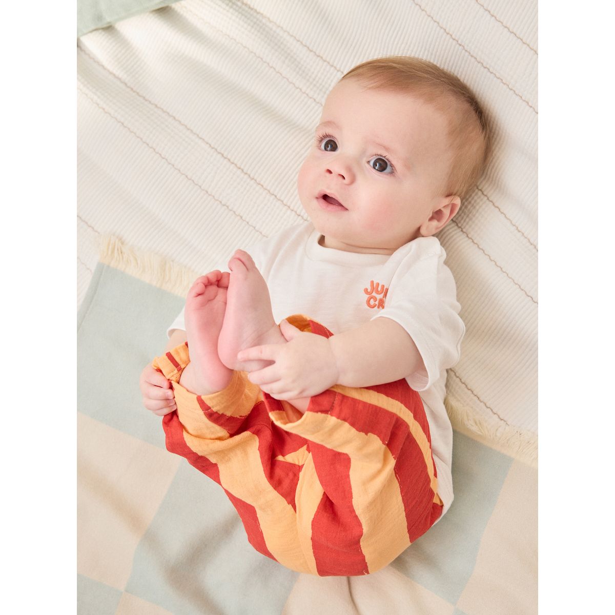 Ensemble bébé avec haut et pantalon animaux du safari à rayures orange, NEXT
