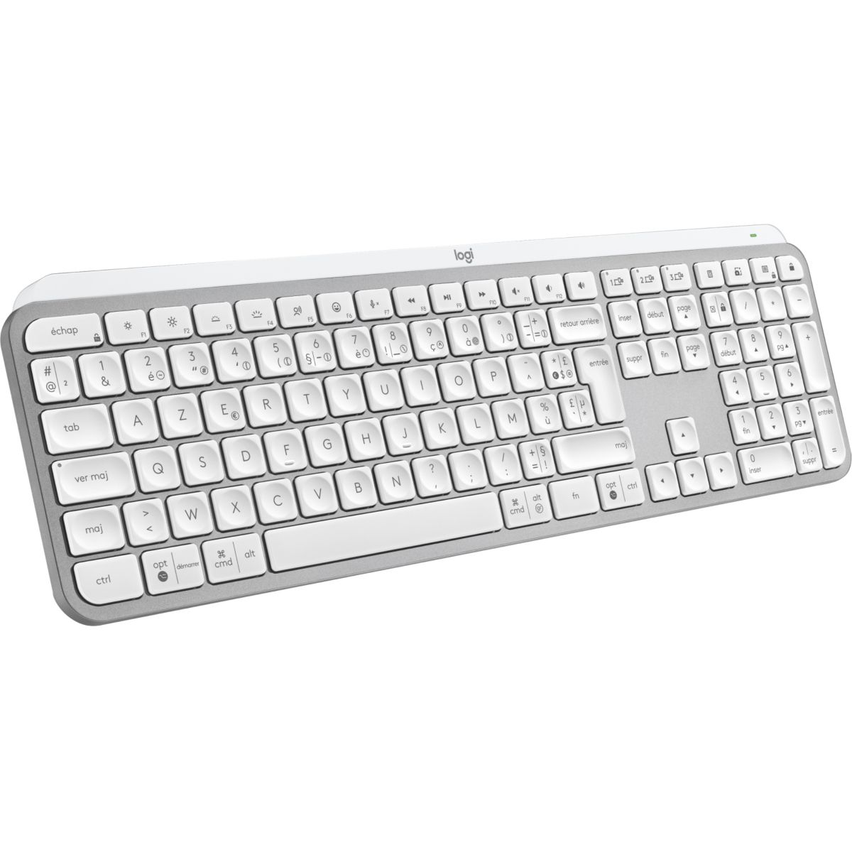 Clavier sans fil MX Keys S Silencieux Pale Grey couleur unique, LOGITECH