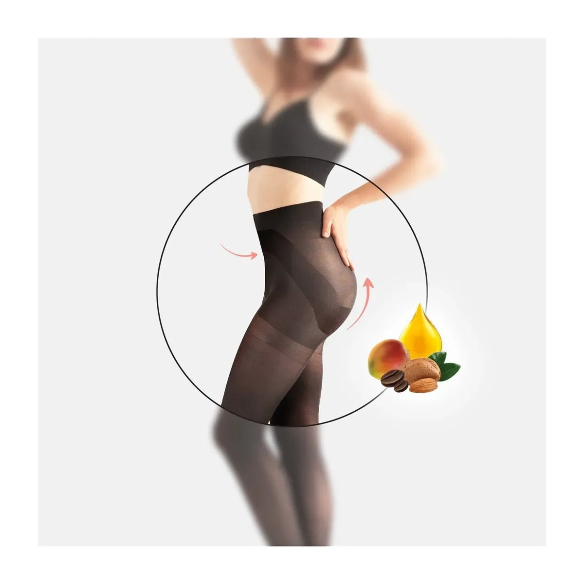 Collant gainant Jambes légères et Minceur 70 D noir, LYTESS
