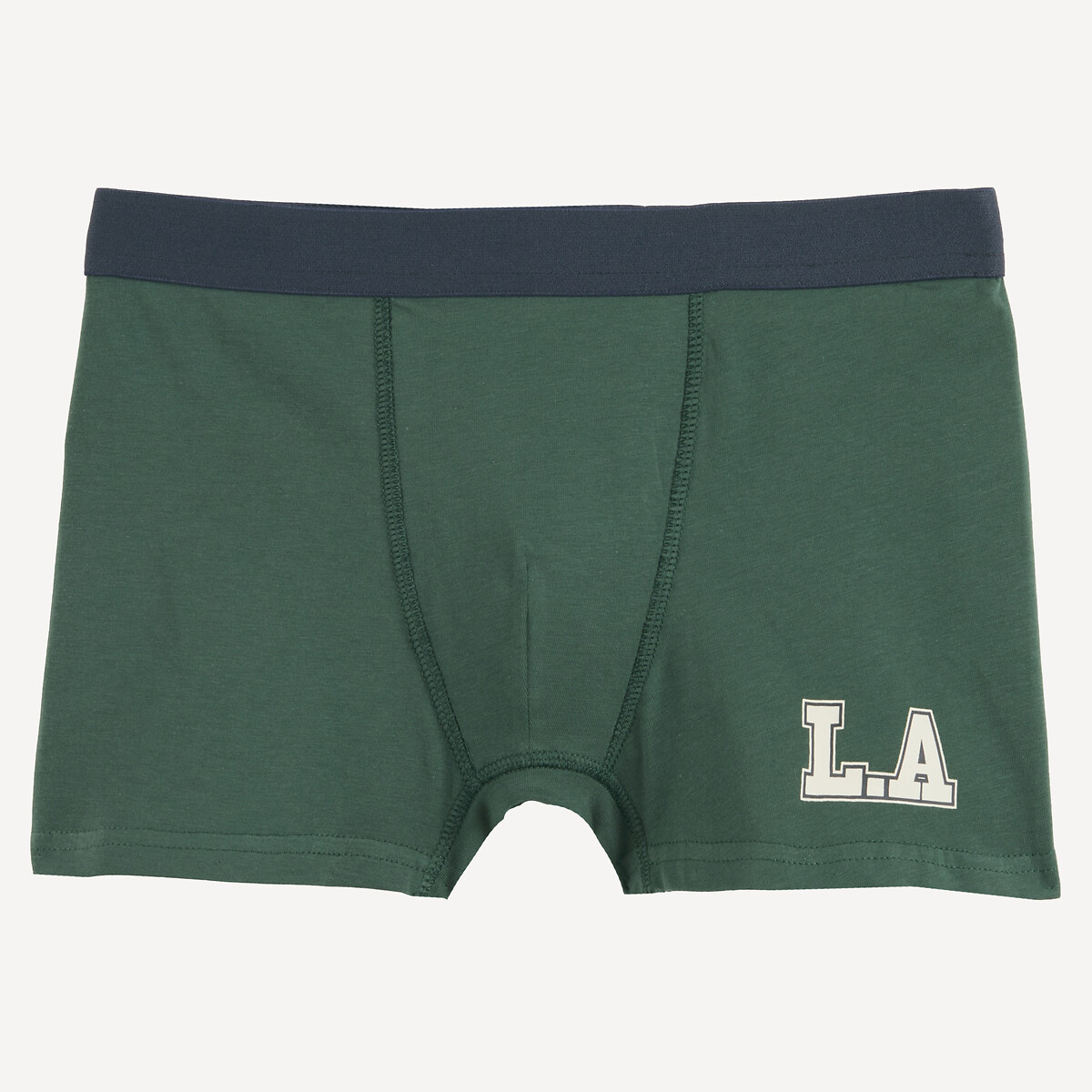 Lot de 5 boxers marine + vert + gris, LA REDOUTE COLLECTIONS