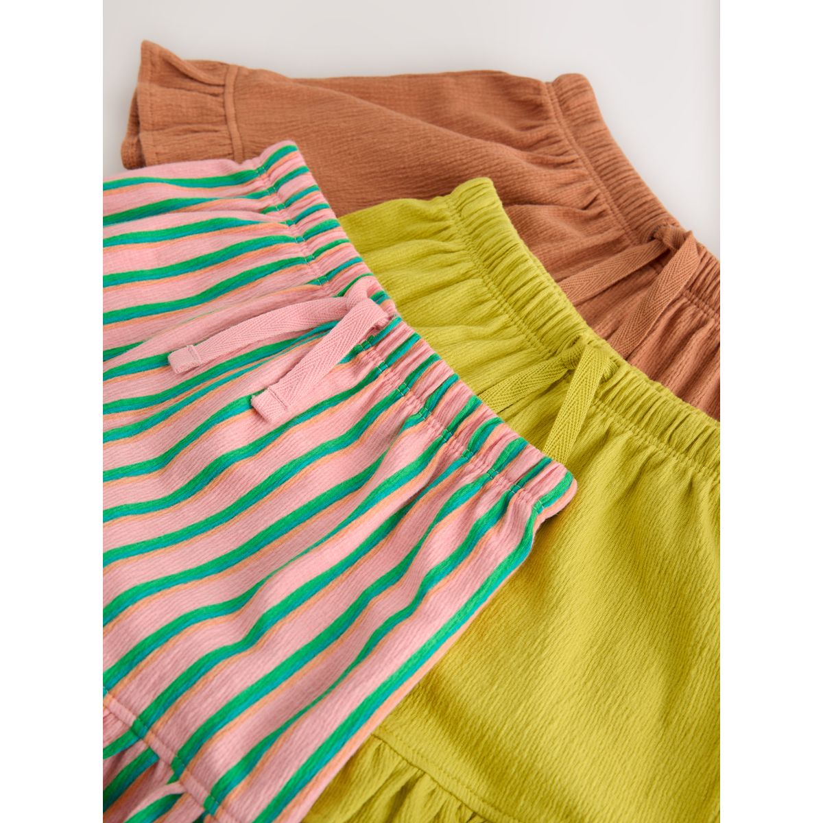 Shorts, lot de 3 vert/orange, NEXT