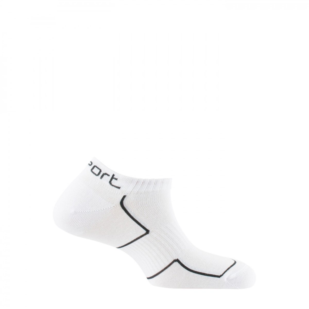 Pack de 2 paires d'invisibles sport blanc gris noir, KINDY