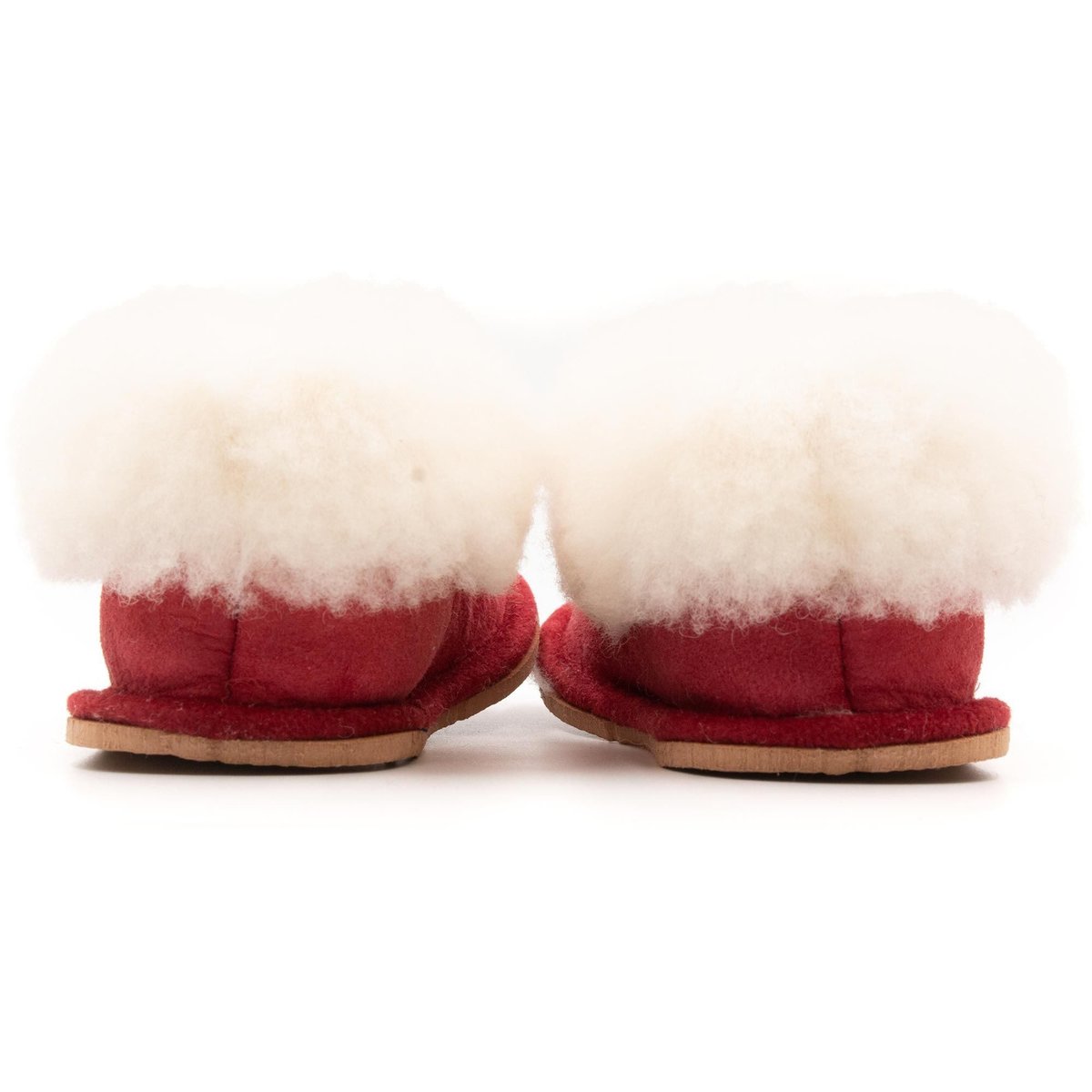 Chaussons a enfiler en daim SHEEP rouge, BONI&SIDONIE