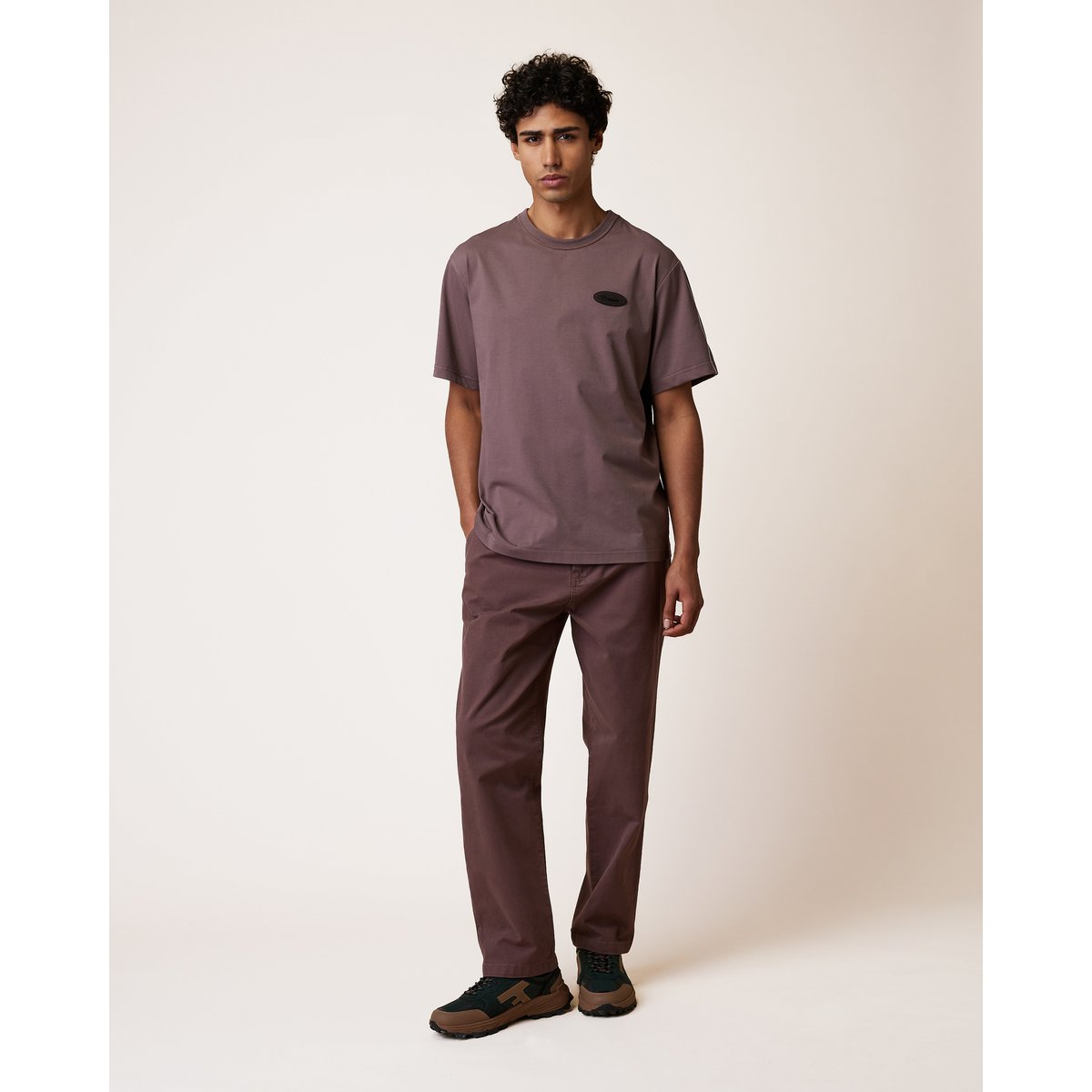 T-shirt en maille violet grisé, FAGUO