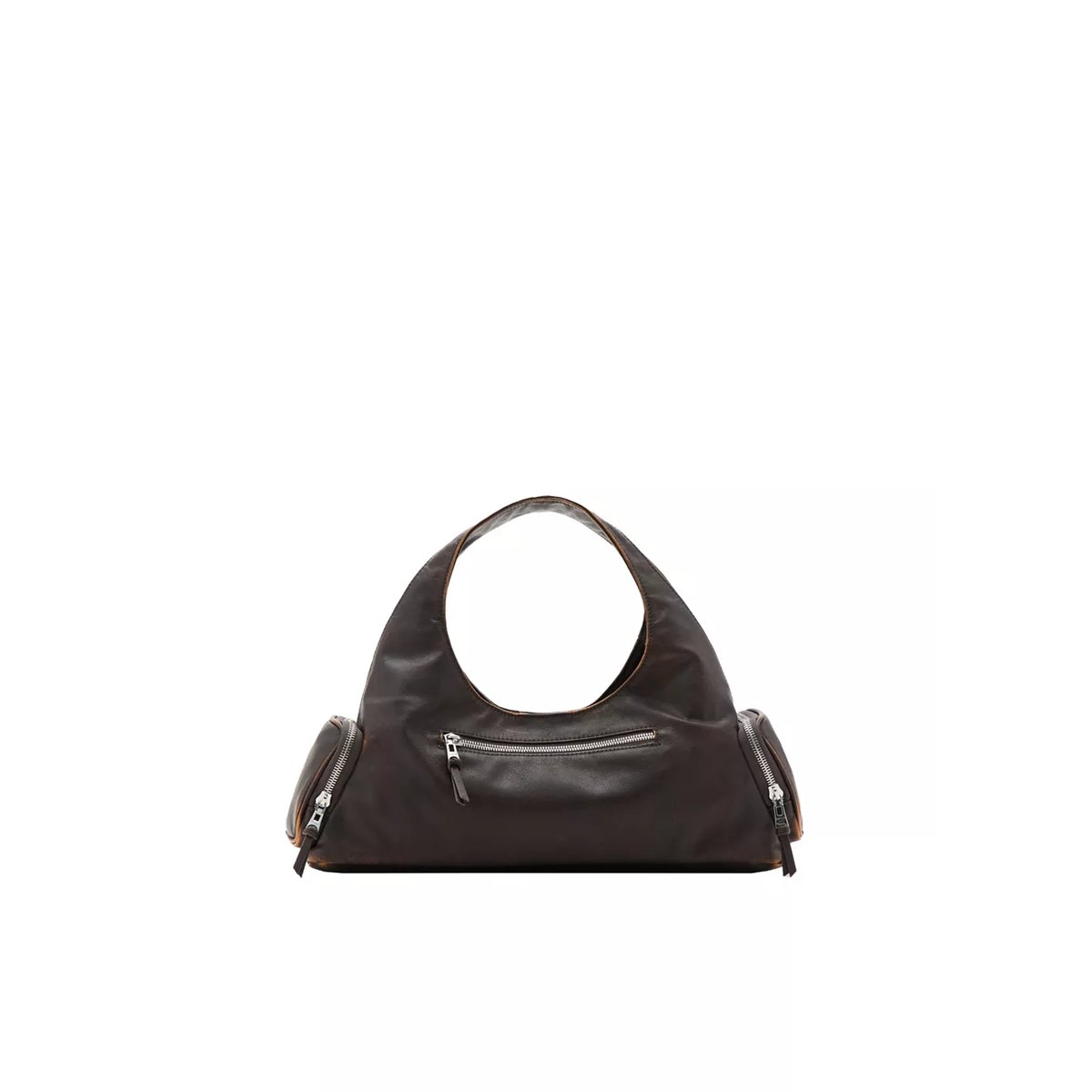 Sac porté épaule poches marron, MANGO