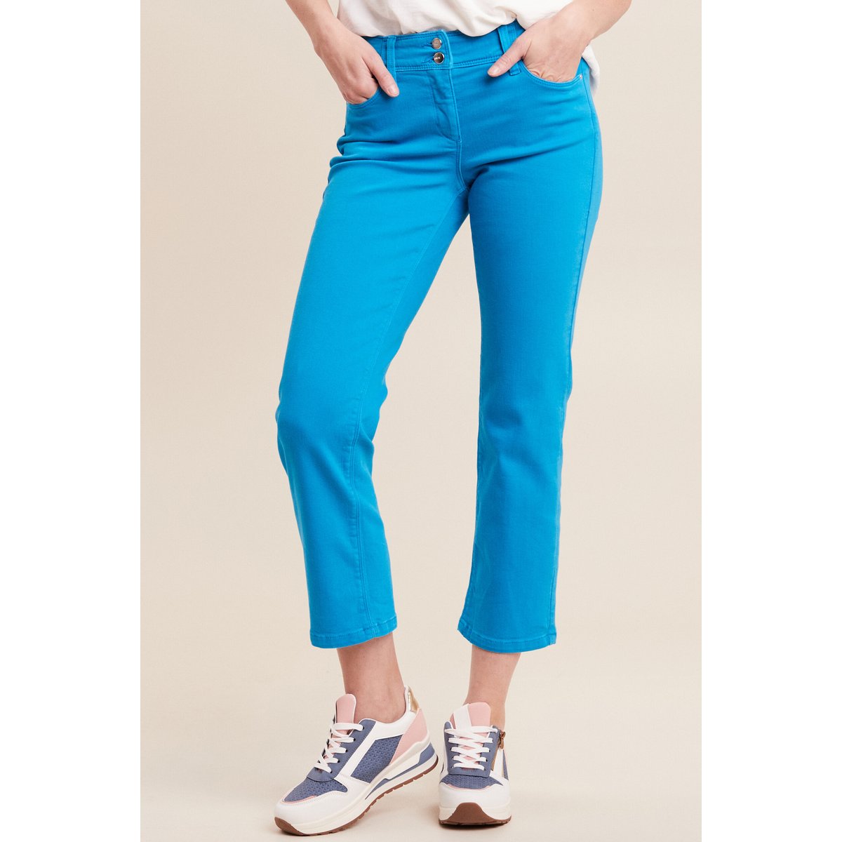 Jean droit taille basse 7/8ème bleu, BREAL