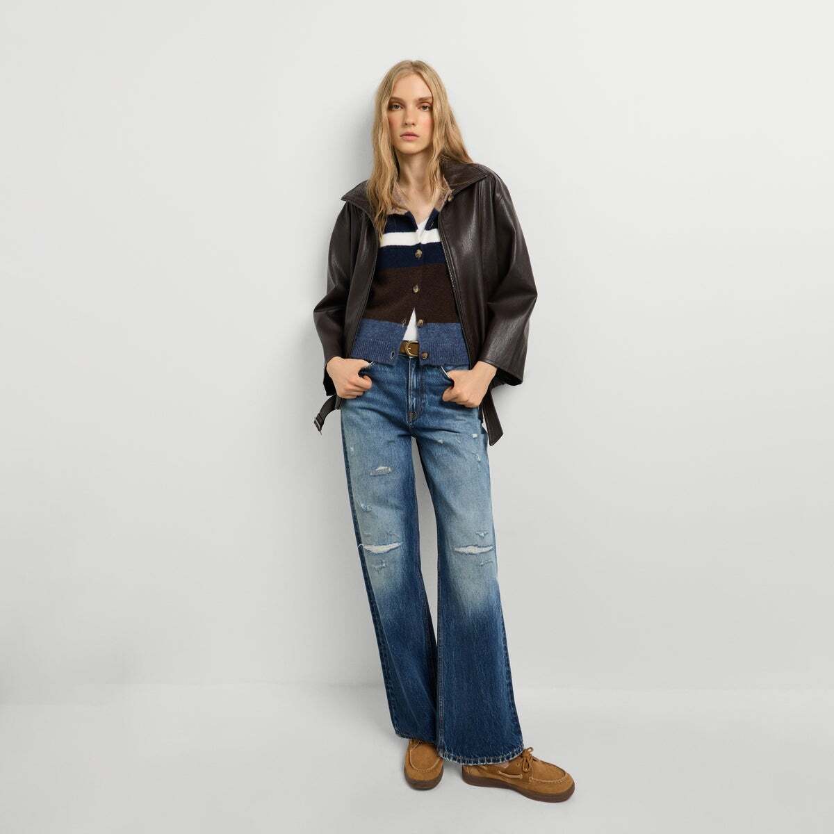 Lexa - Jean Coupe Regular, Taille Haute 12oz bleu rigide denim, PEPE JEANS