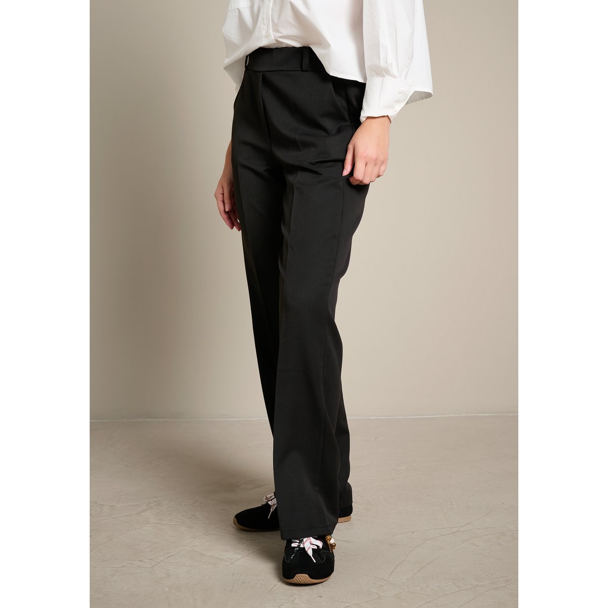 Pantalon classique droit noir, LOLALIZA