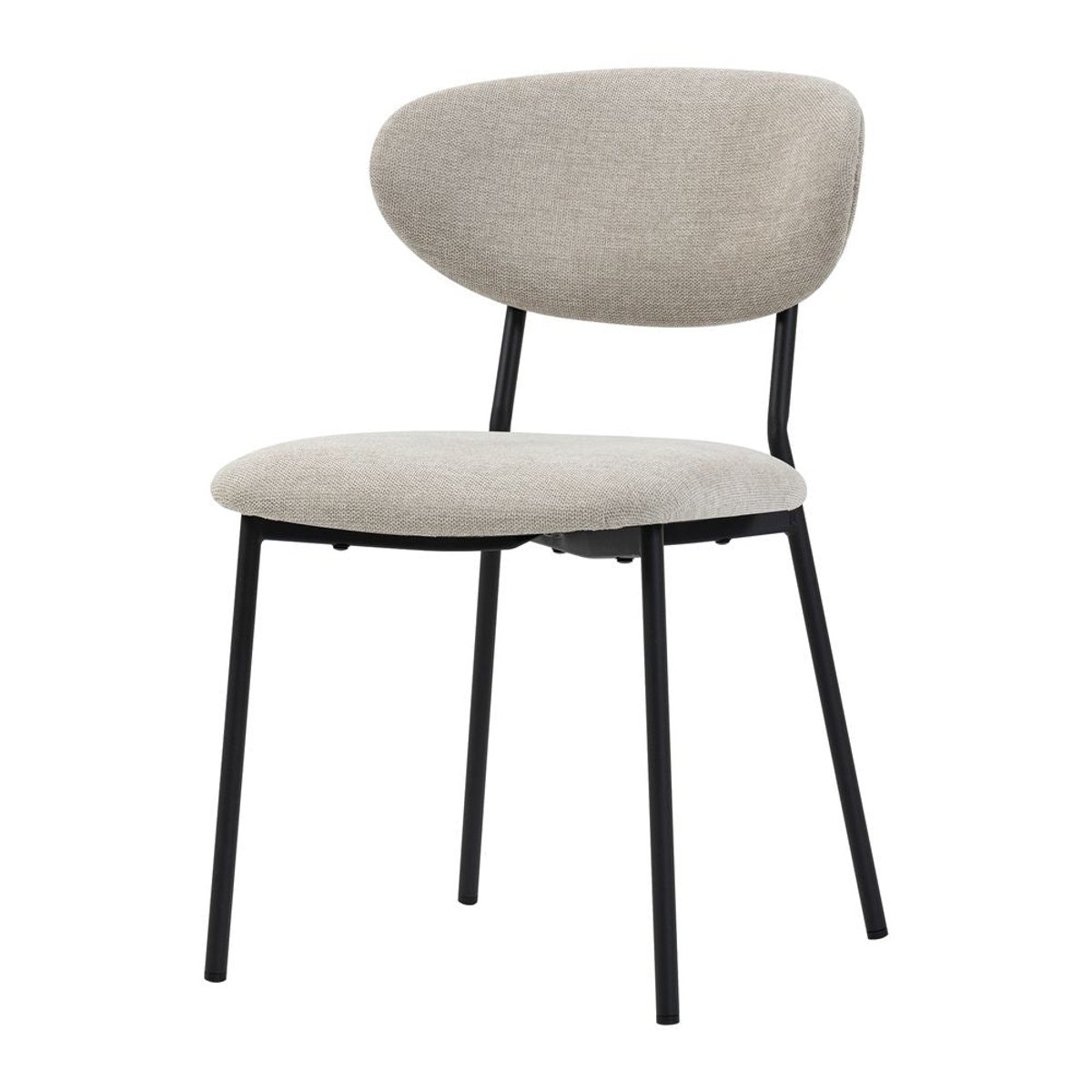 Chaise repas en tissu gris fonce beige, ZAGO