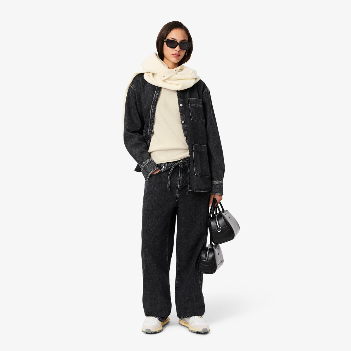 Pull maille 3D laine beige-xfj, LACOSTE