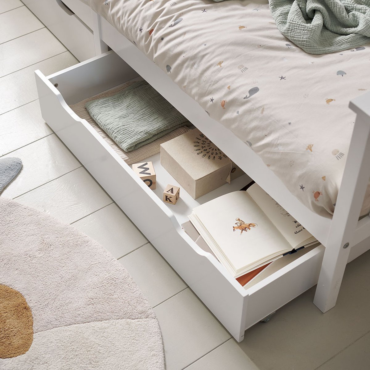 Tiroir pour lit enfant BRUME blanc, PETITE AMELIE