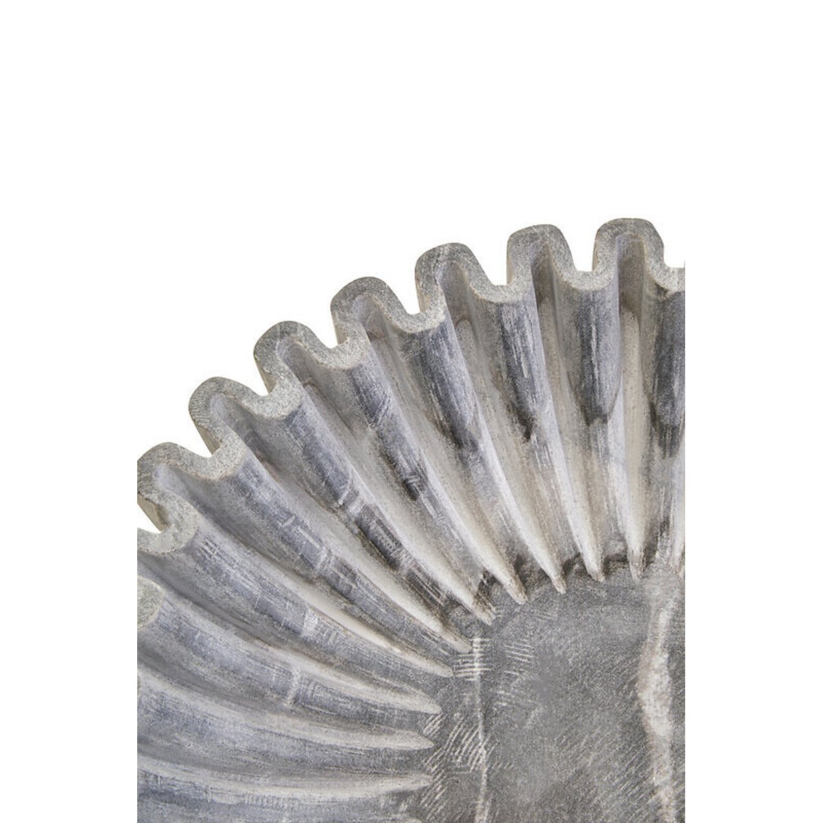 Large Decorative Fluted Marble Bowl in Grey grey, FIFTY FIVE SOUTH