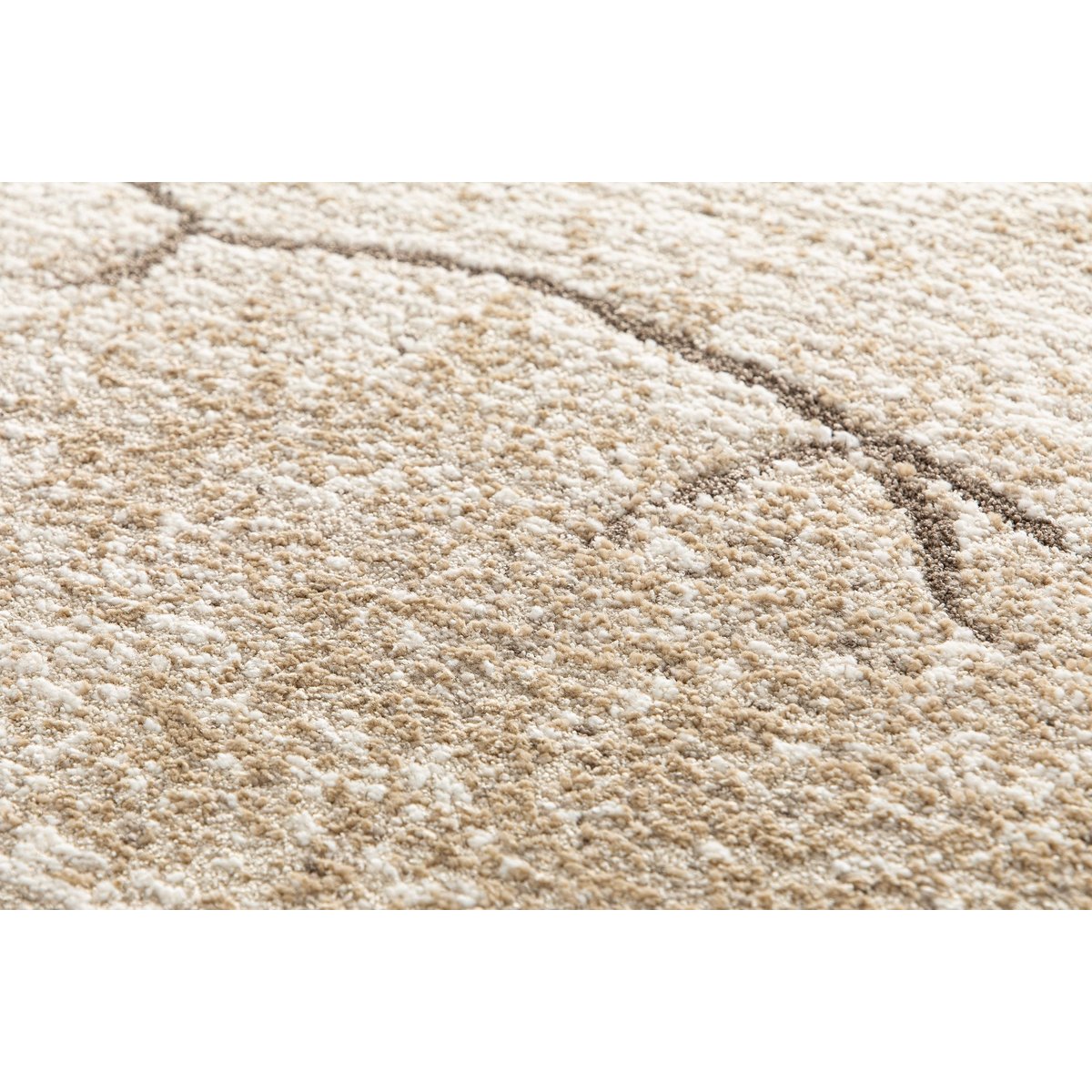 Tapis doux et design CRACKLE beige sable, AFK LIVING