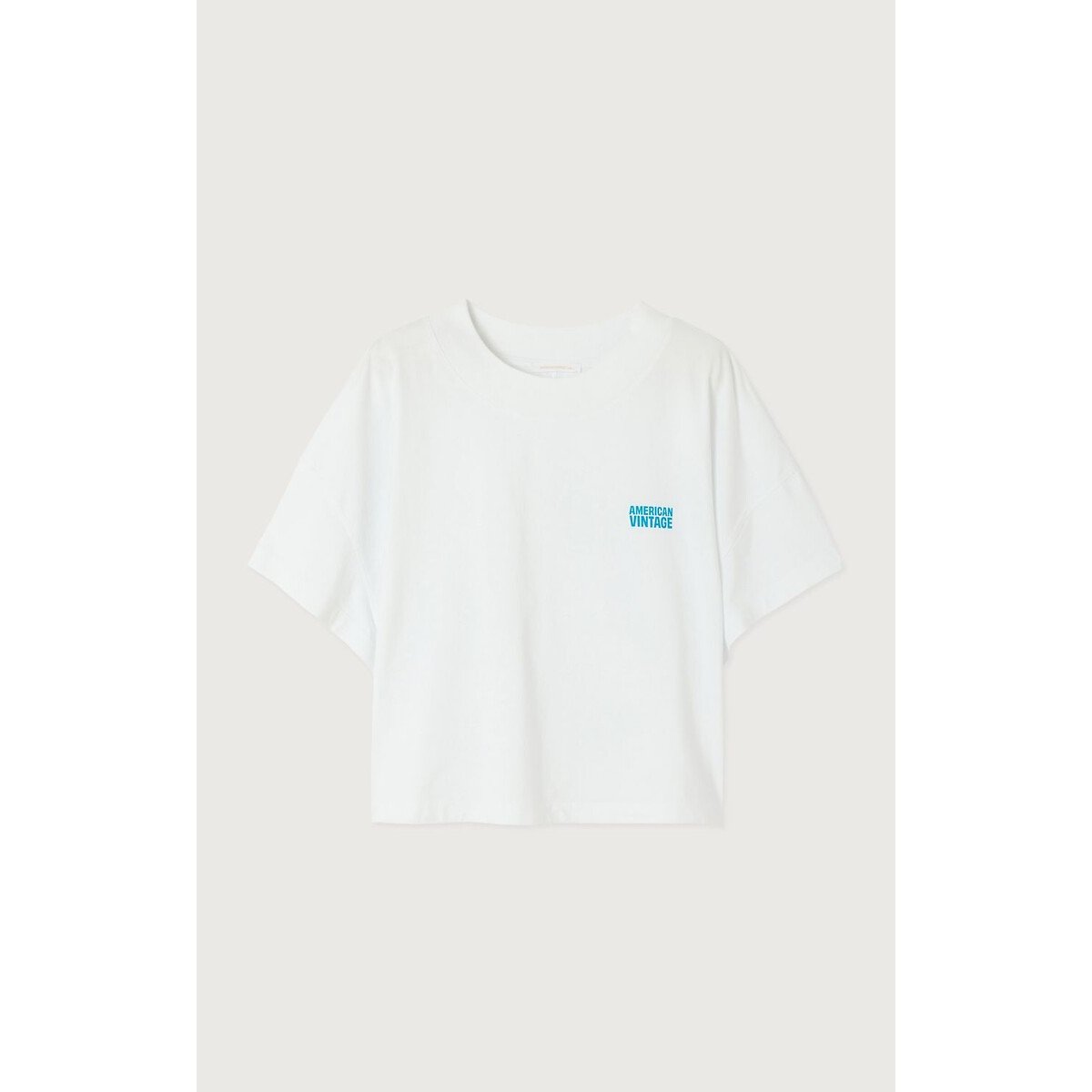 Gixy Loose-Fitting Crew Neck T-Shirt with Short Sleeves white, AMERICAN VINTAGE