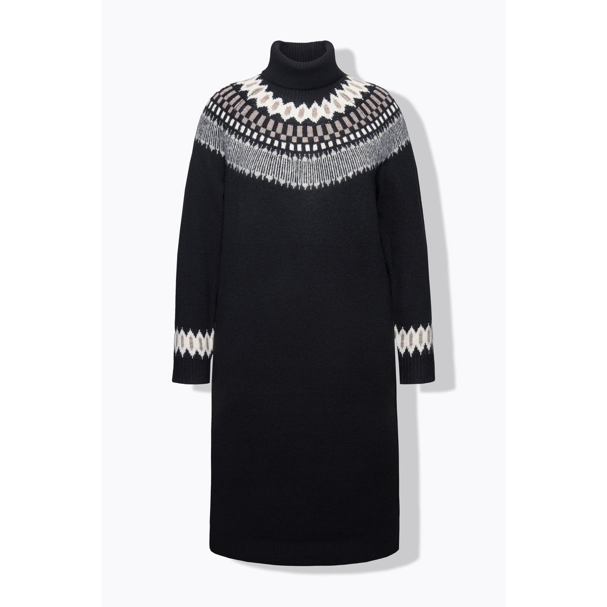 Robe en maille à manches longues noir, ULLA POPKEN