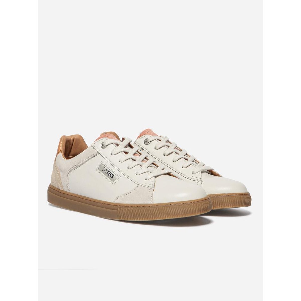 Baskets made in France MAULINE off-white / beige / rose, TBS