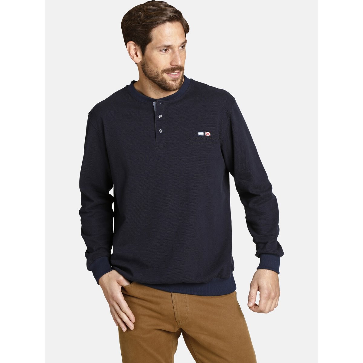 Sweatshirt VILJAR bleu foncé, JAN VANDERSTORM