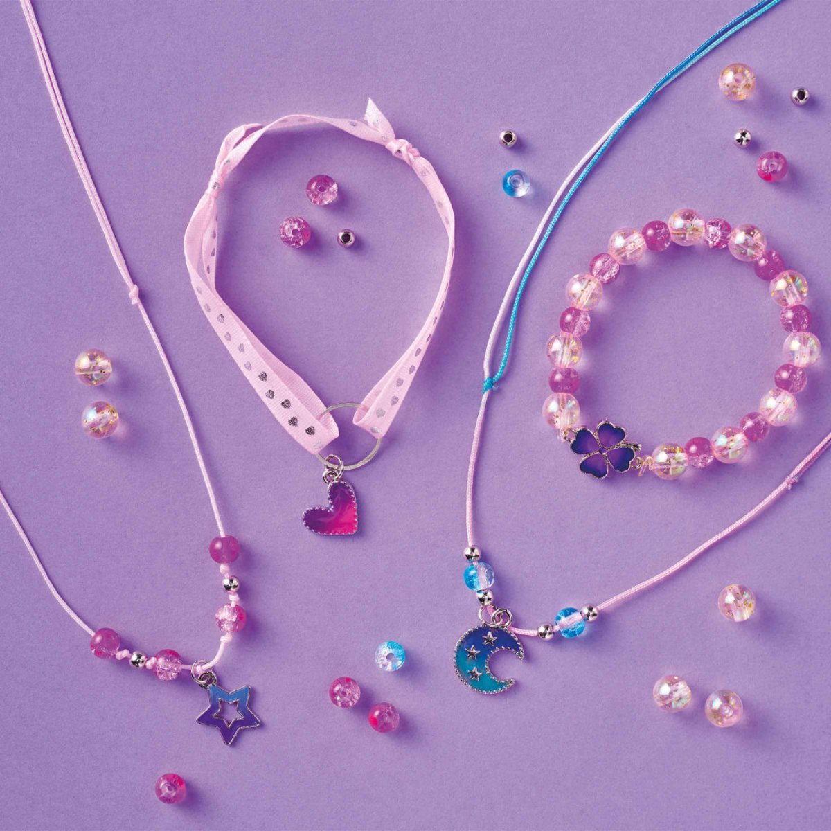 4 Bijoux D'humeur À Créer rose, JANOD