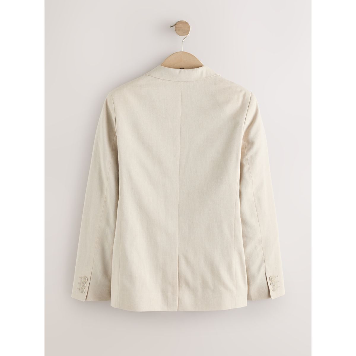 Veste de costume en lin mélangé beige neutre, NEXT