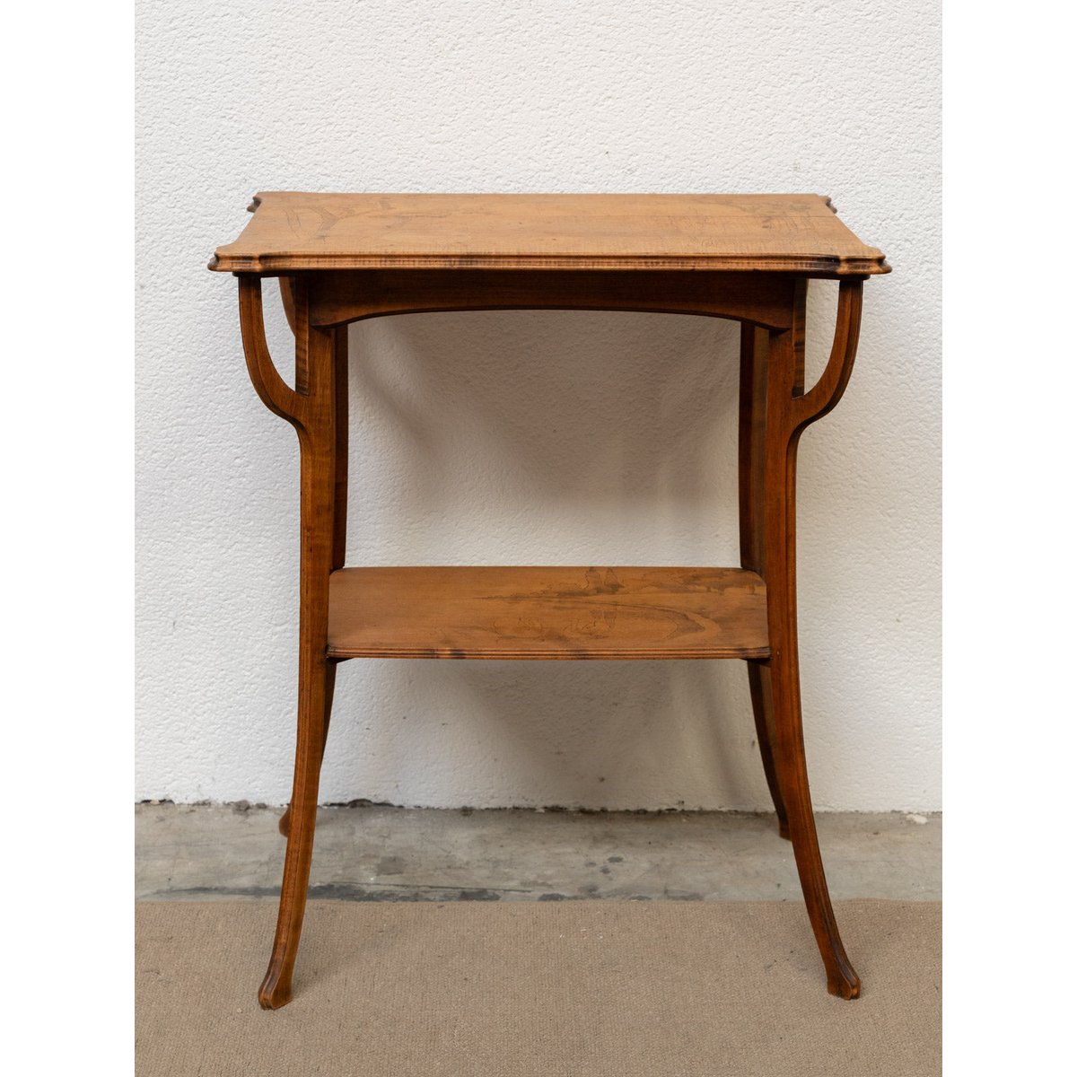 Table d'appoint en marqueterie Francine N°1101 - Bon état bois clair, DEBONGOUT