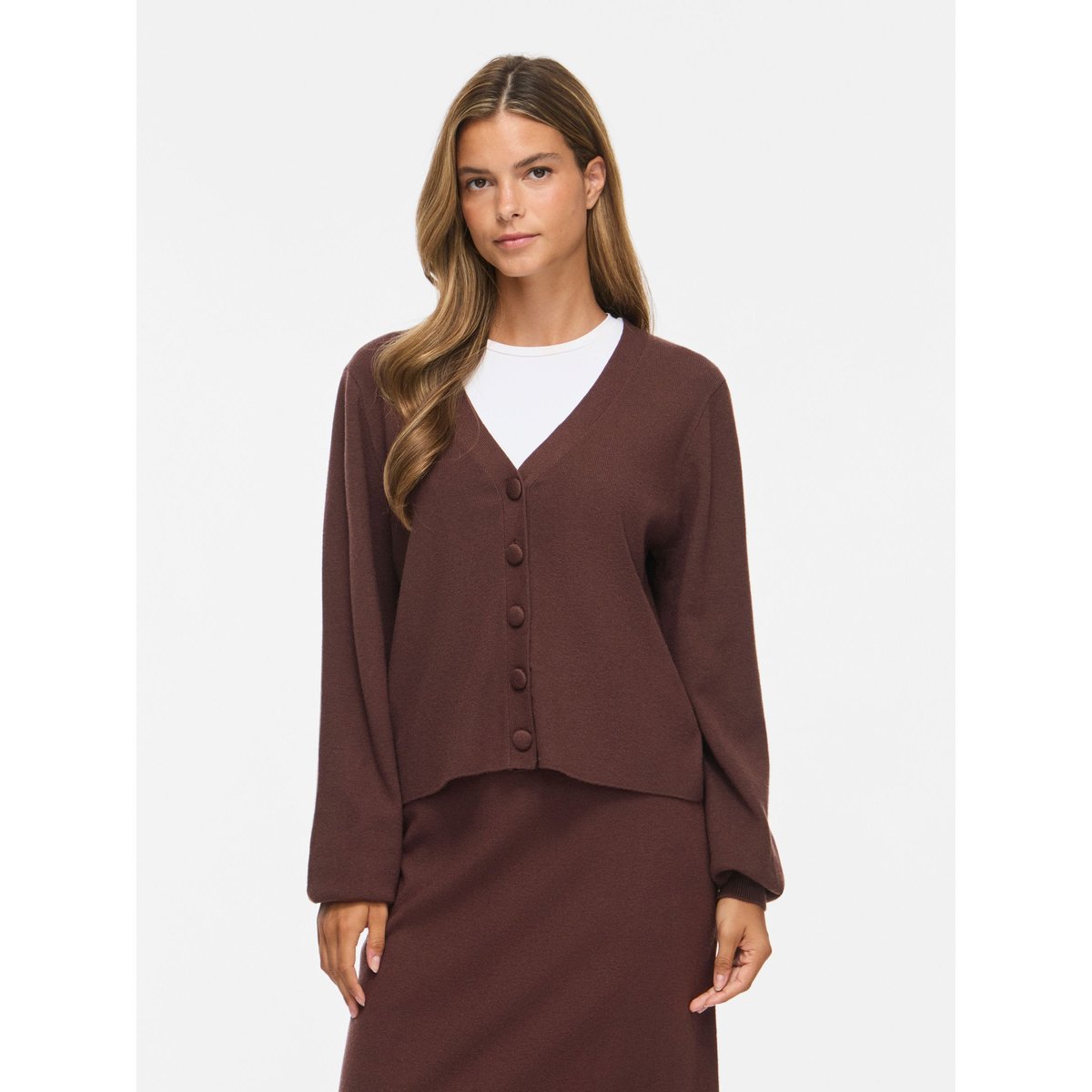 Cardigan En Maille marron - coffee bean1, VILA