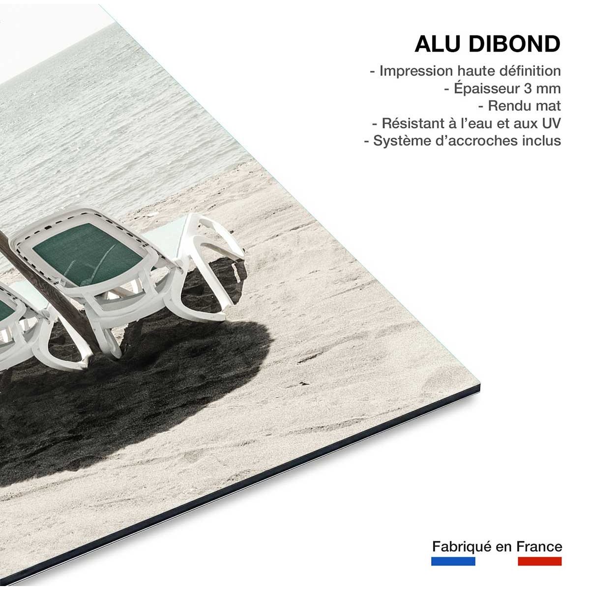 Tableau coin d'ombre tableau alu dibond, HEXOA
