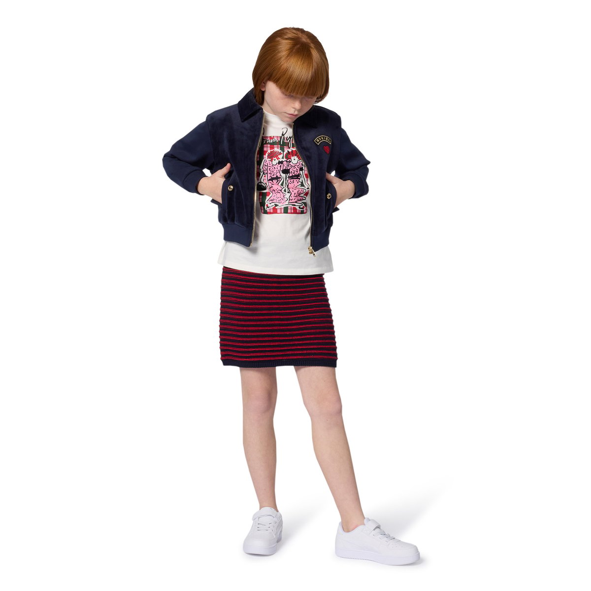 Tee shirt à manches courtes offwhite, SONIA RYKIEL ENFANT