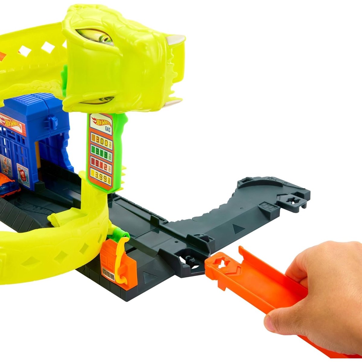 Hot Wheels Station-Service Serpent multicolore, MATTEL