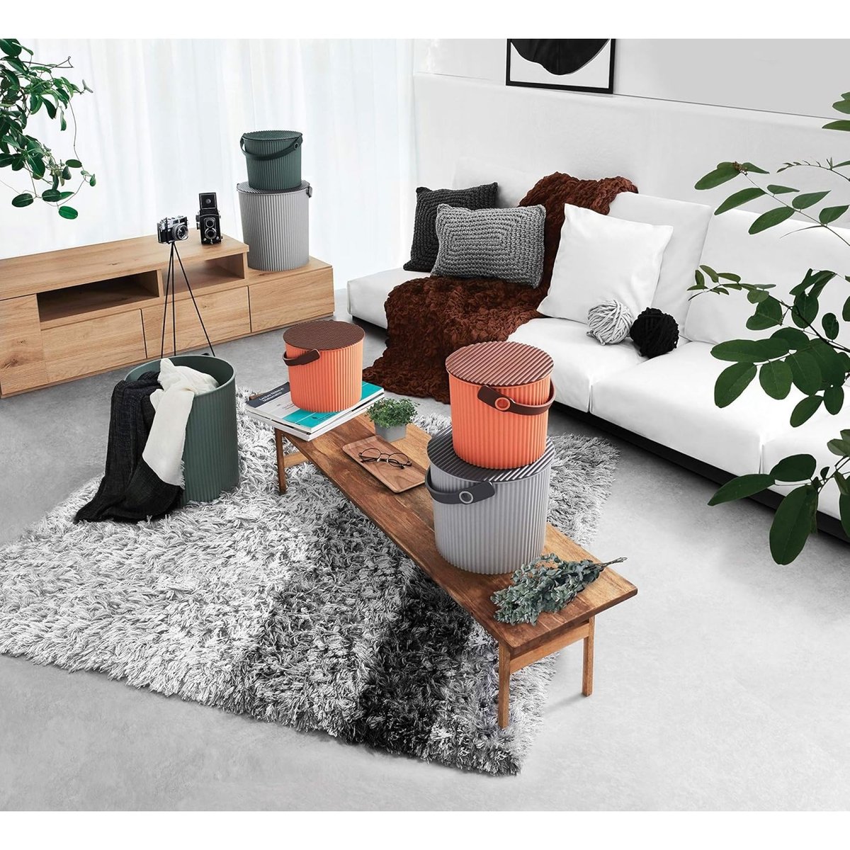 Panier de rangement S seau Omnioutil vert, HACHIMAN