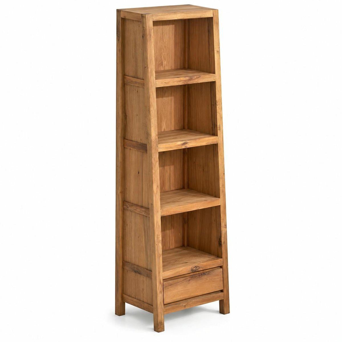 Bibliothèque étagère style campagne chêne massif FJORD bois naturel, PIER IMPORT