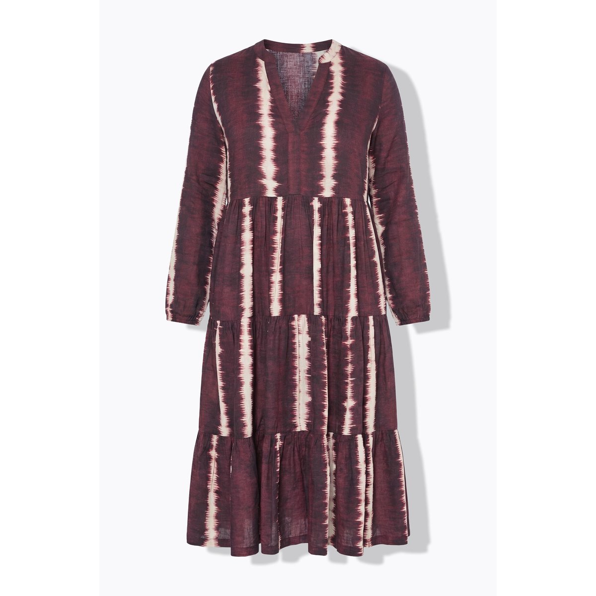 Robe maxi avec volants aubergine, STUDIO UNTOLD