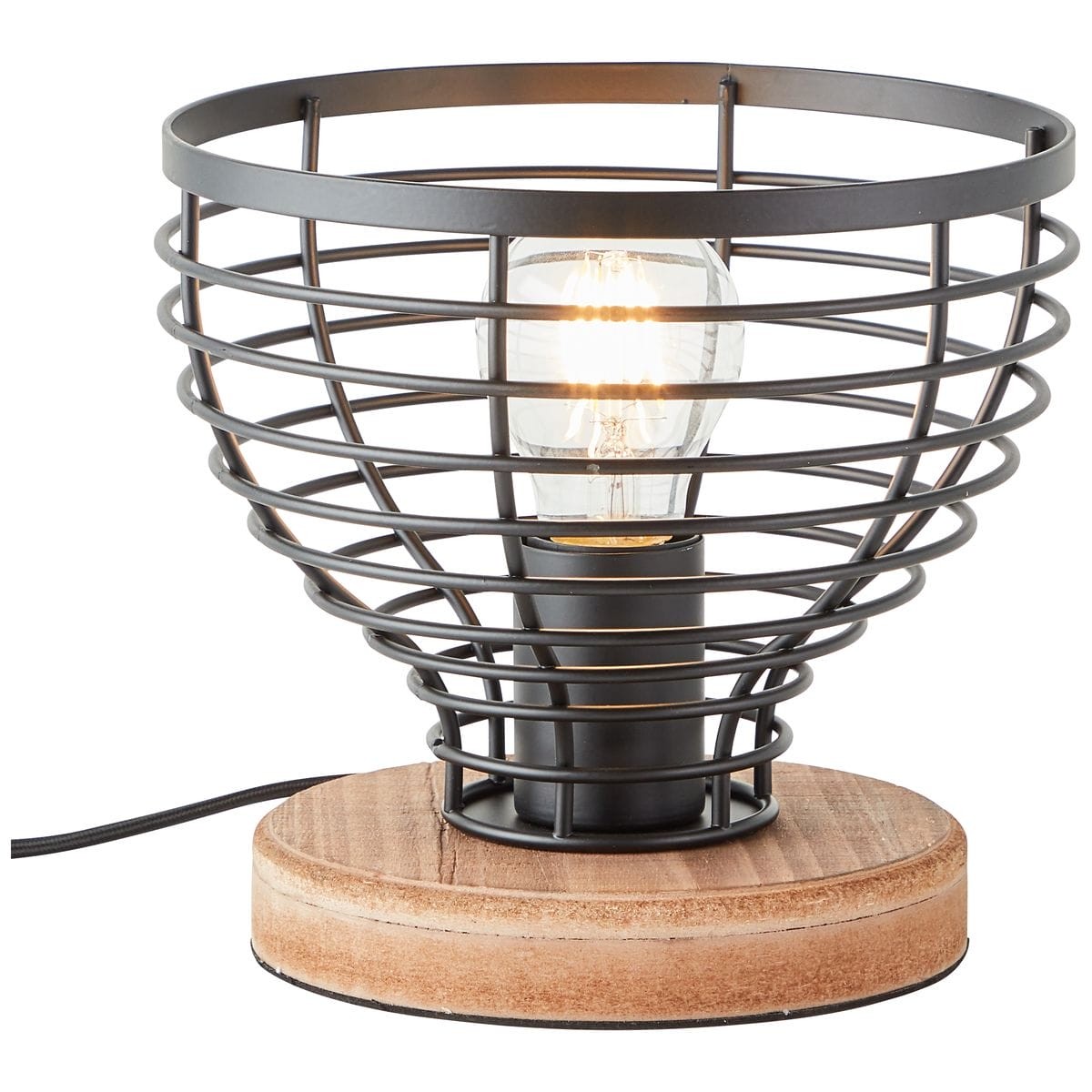 Lampe AVIA noir-bois, BRILLIANT
