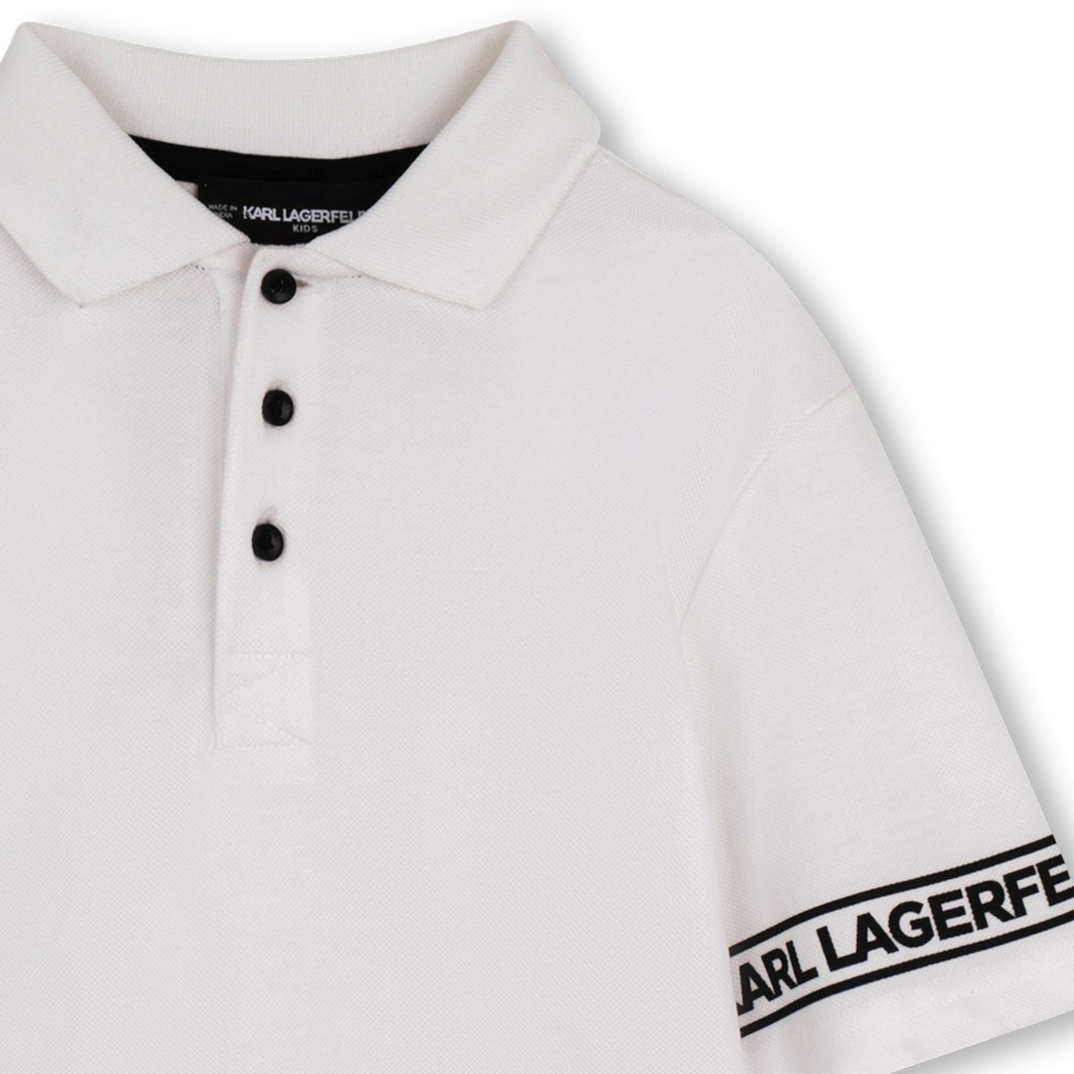 Polo manches courtes blanc, KARL LAGERFELD KIDS