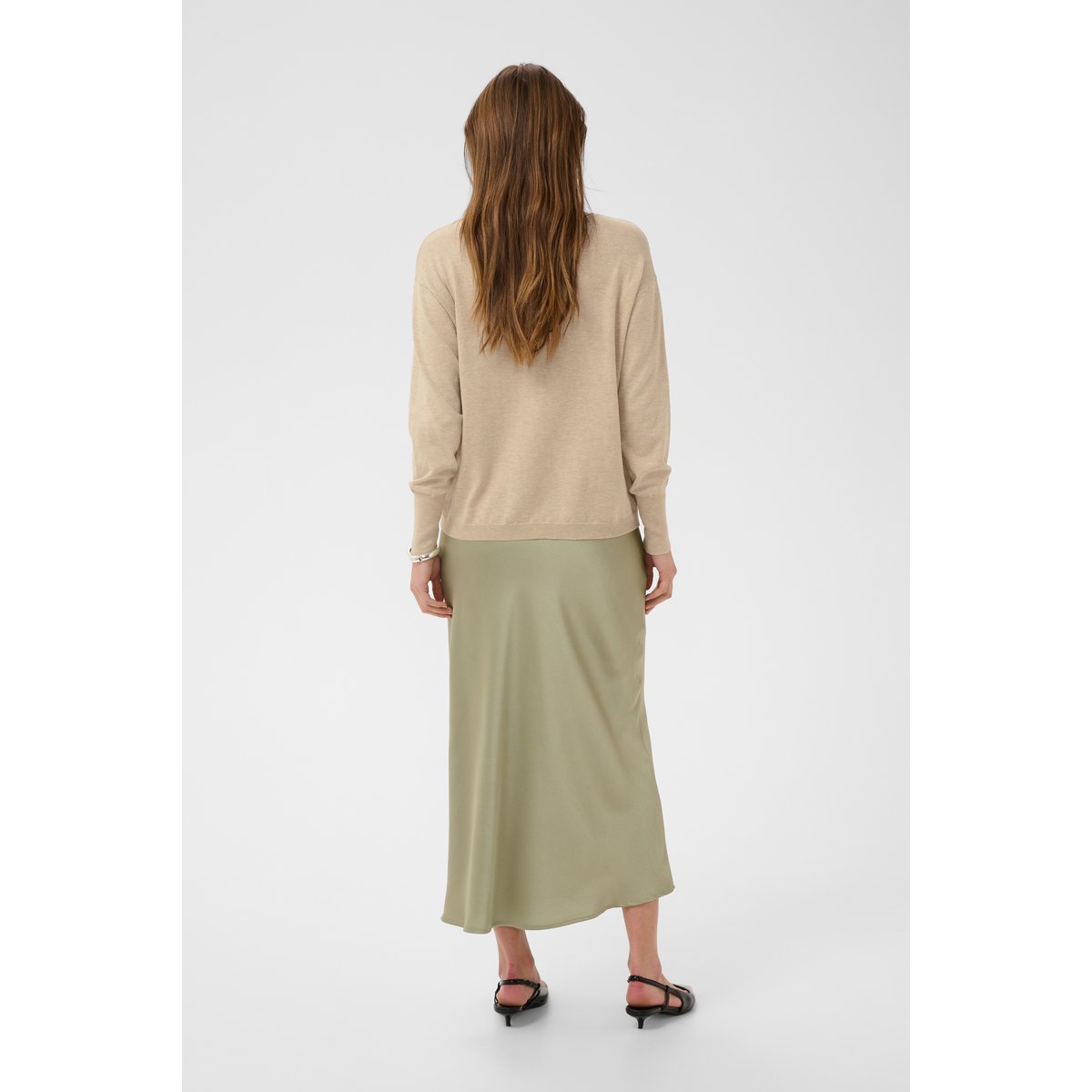 Pullover tricoté beige feather gray melange, KAFFE