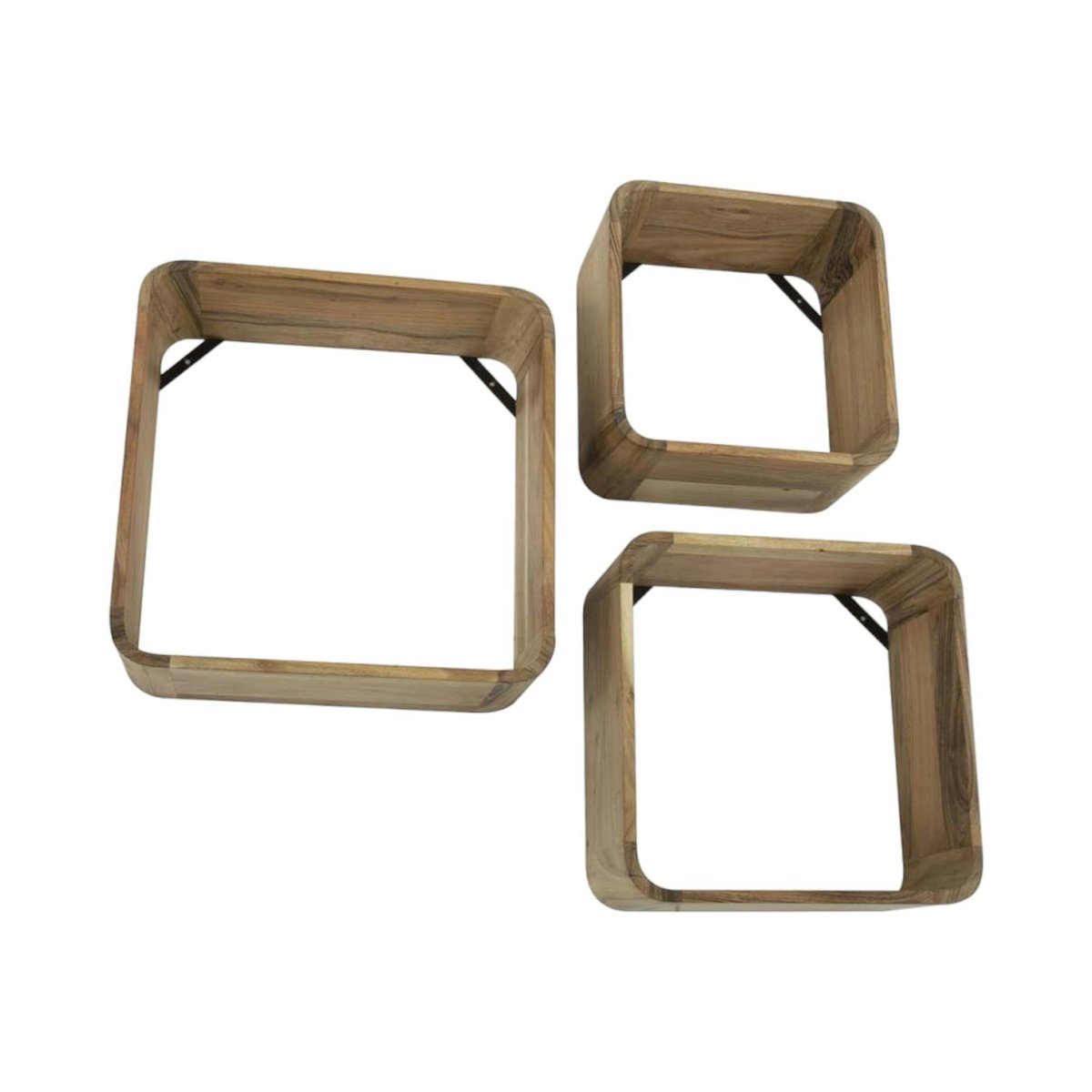 Etagère cube murale en bois d'acacia (lot de 3) MELBOURNE bois naturel, PIER IMPORT