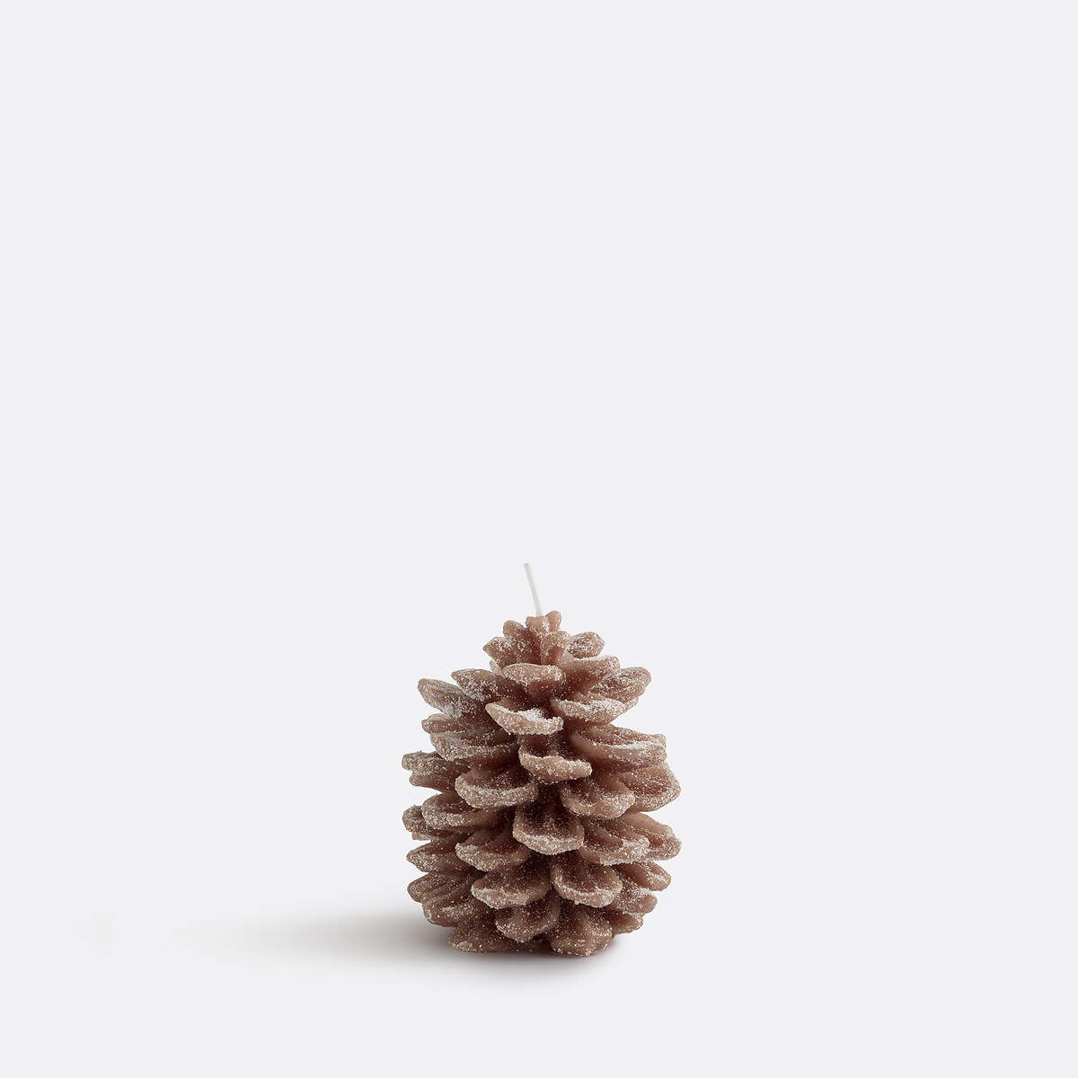 Vela de cera, forma de pinha, alt. 9,5 cm, Caspar castanho, LA REDOUTE INTERIEURS