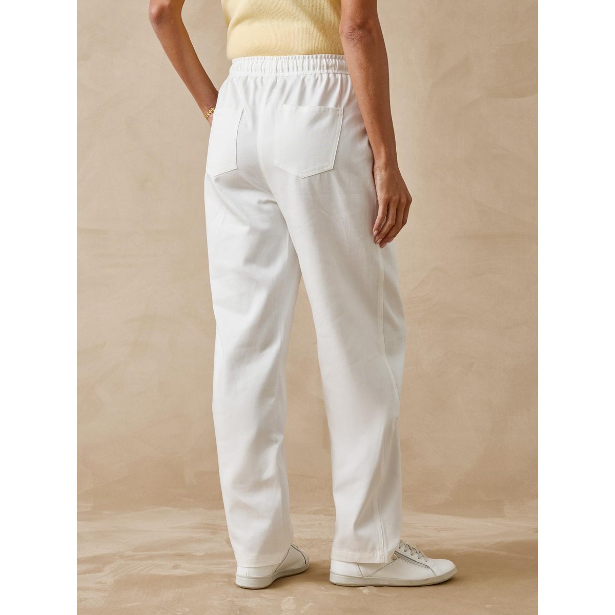 Pantalon élastiqué cargo blanc, DAXON