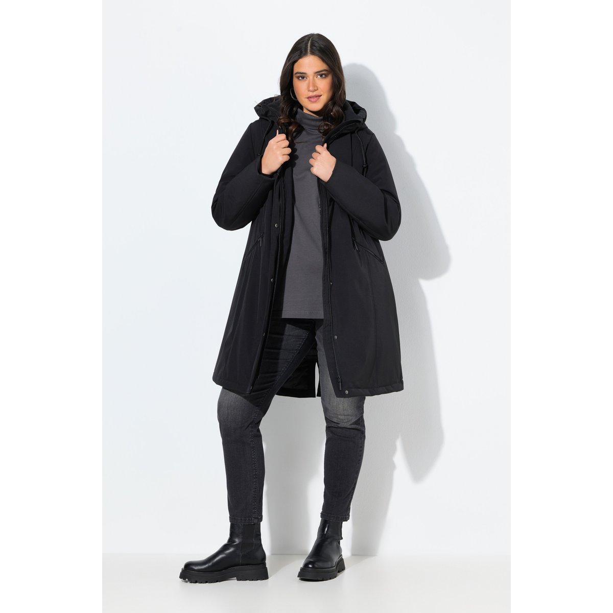 Veste technique HYPRAR à capuche noir, ULLA POPKEN