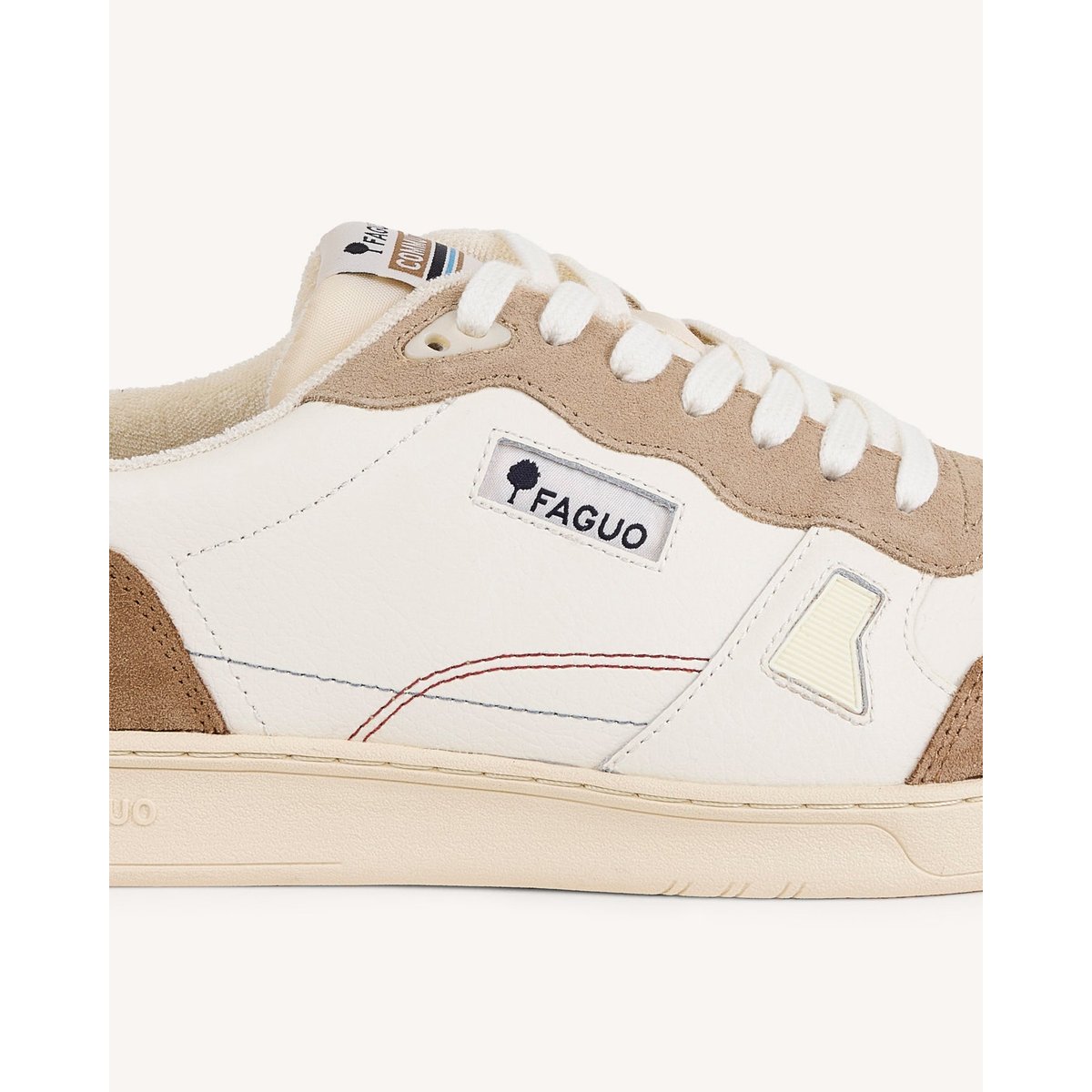 Baskets cuir COMMUTE 1 beige, FAGUO