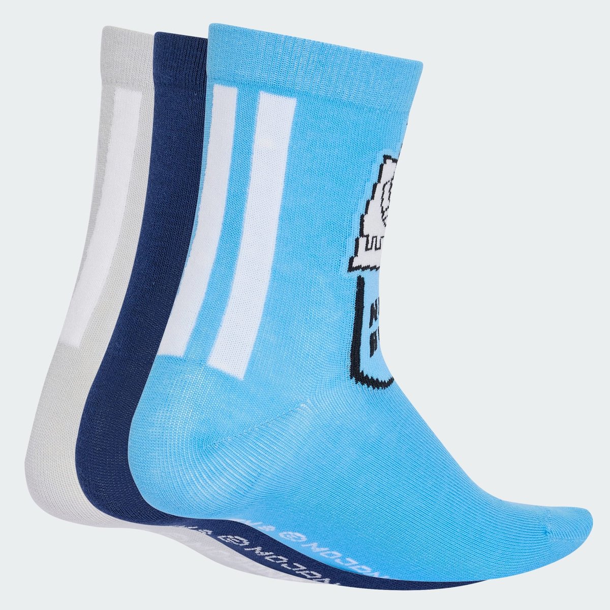 Chaussettes Adidas Minecraft Junior Chaussettes Adidas Minecraft Junior light solid grey / blue burst / dark blue, ADIDAS SPORTSWEAR