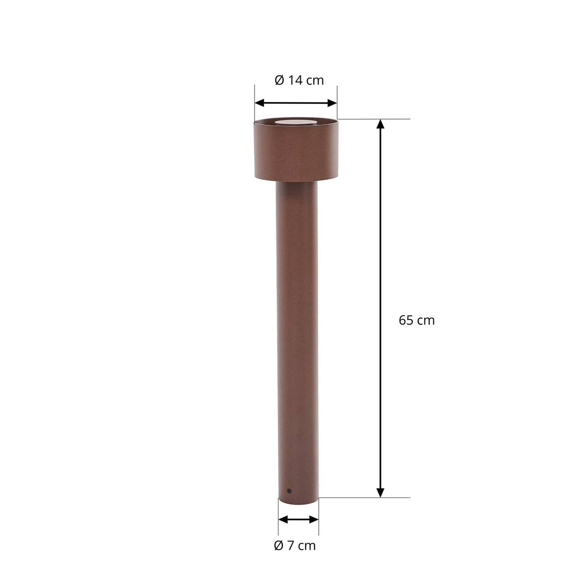 Luminaire extérieur en aluminium moderneLED brun rouille, ARCCHIO