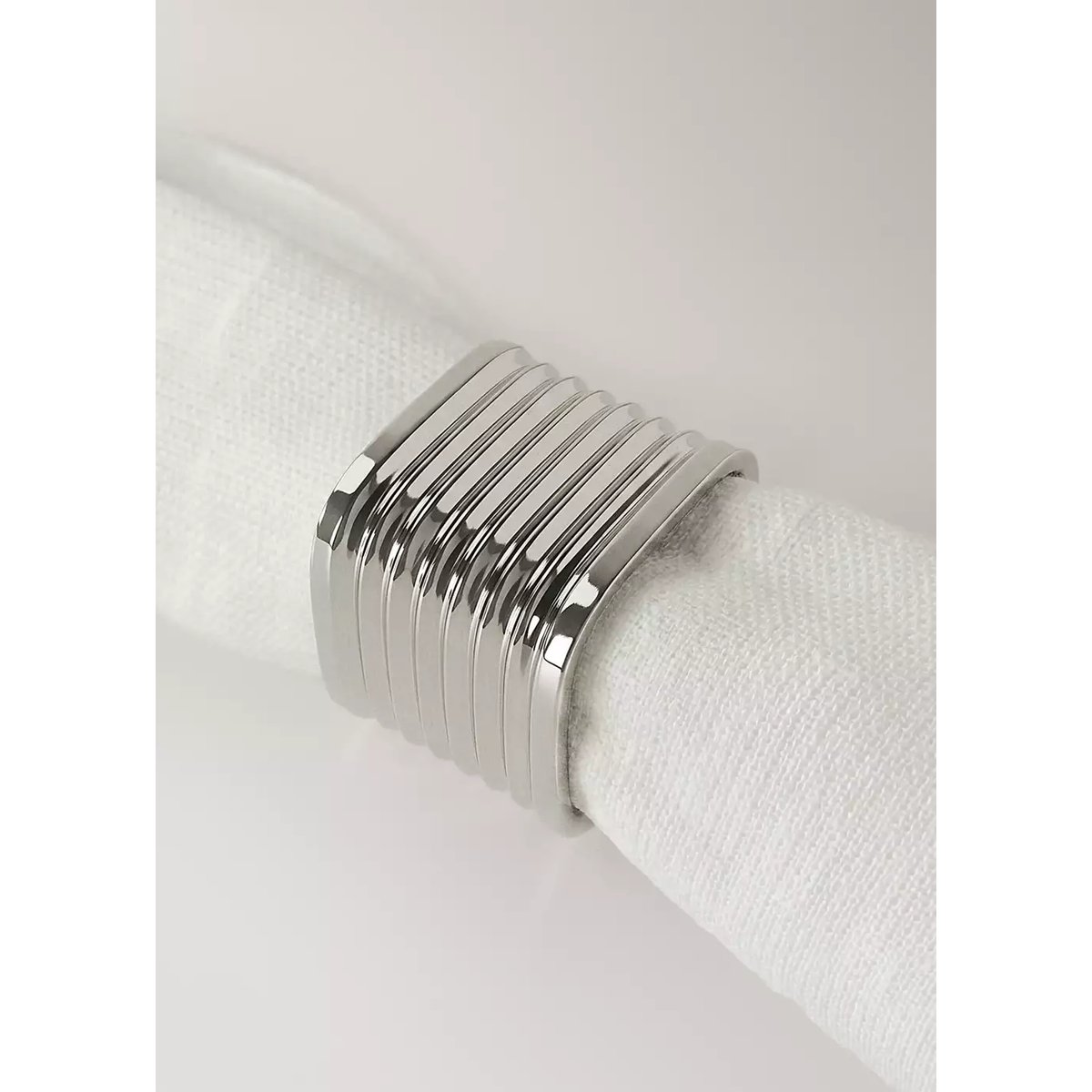 Porte-serviettes en laiton à relief argent, MANGO HOME