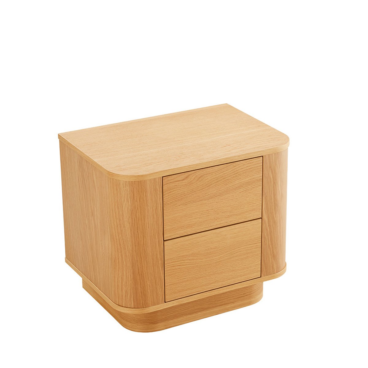 Table de chevet 2 tiroirs en bois- NAVAN bois clair, DRAWER