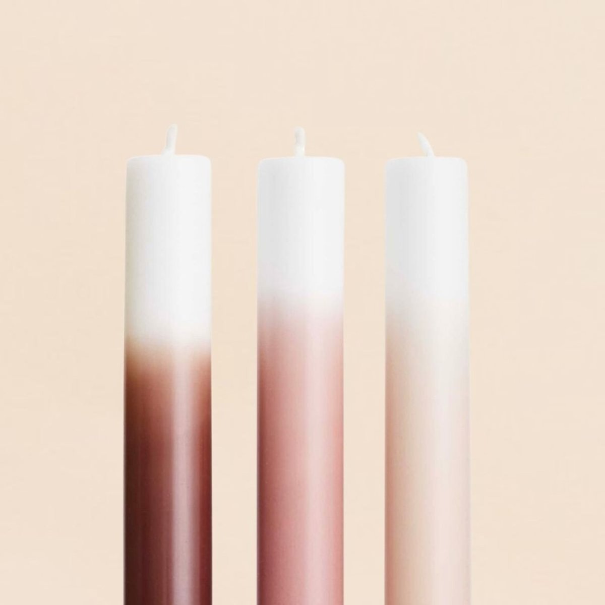 Set de 3 bougies dégradées 30cm rose, ORIGINALHOME