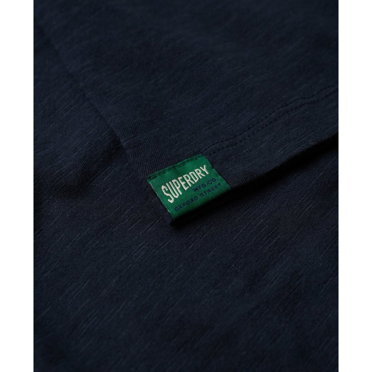 T-shirt col rond à imprimé bleu marine, SUPERDRY