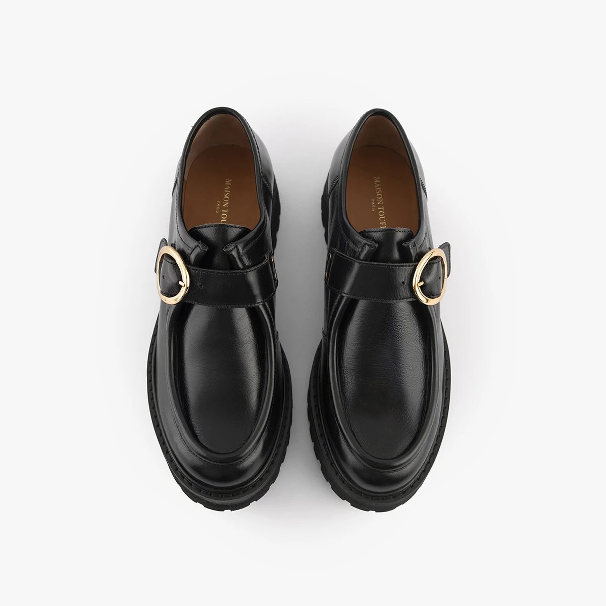 Derby cuir velours DOLORÈS noir, MAISON TOUFET
