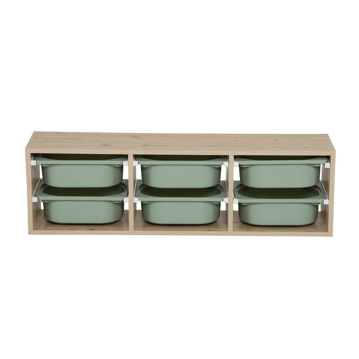Sora - Meuble de rangement pour enfant 6 bacs de rangement SORA moutarde, SWEEEK