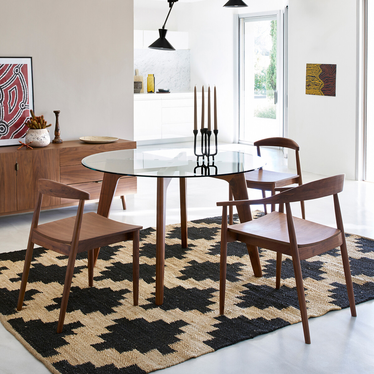 Fauteuil de table, Galb bois noyer, AM.PM