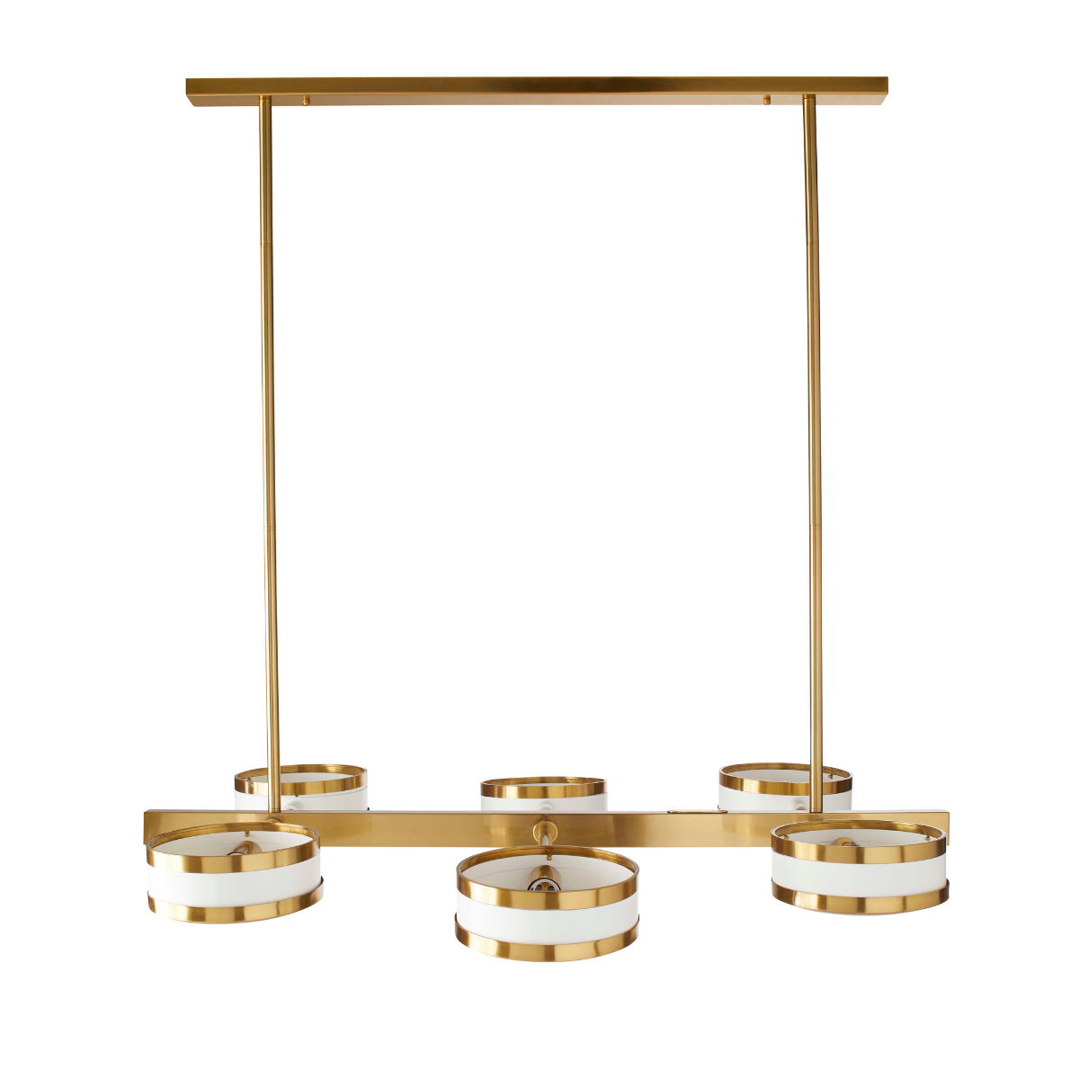 Lustre en métal blanc et doré SONIK doré, SIGNATURE
