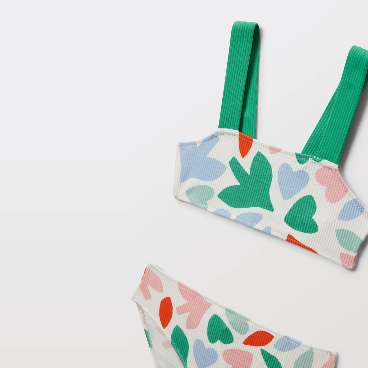 Maillot de bain 2 pièces imprimé pasteline, MONOPRIX